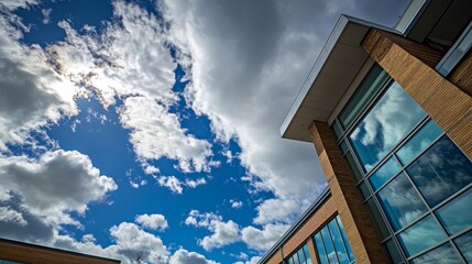 Urban Skyline from an Upward Perspective