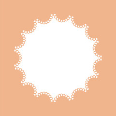 円形のレースのフレームの背景素材