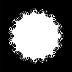 円形のレースのフレームの背景素材