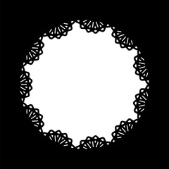 円形のレースのフレームの背景素材