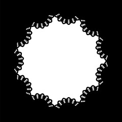 円形のレースのフレームの背景素材