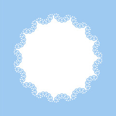 円形のレースのフレームの背景素材