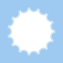 円形のレースのフレームの背景素材