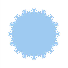 白色の円形のレースのフレームの背景素材