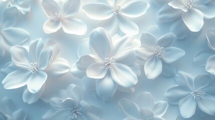 Fototapeta premium Festive white floral table. Generative AI
