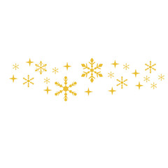 Gold Snowflake with Sparkle