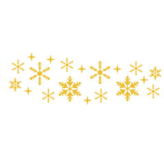 Gold Snowflake with Sparkle
