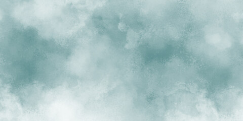 Abstract blue watercolor natural clouds and smoke. Soft white vintage or antique distressed texture. Old grunge design cement wall texture. Green color dust particles explosion cloud