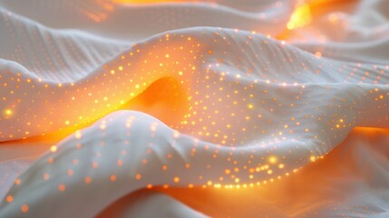 Smart Fabrics: Fabrics embedded with sensors to monitor health and adjust to body temperature, offering adaptive comfort and performance for every activity.
