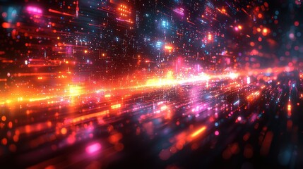 Obraz premium Captivating Cosmic Explosion of Iridescent Galactic Energies in Vibrant Hues