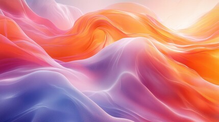 Obraz premium Captivating Fluid Waves of Vibrant Digital