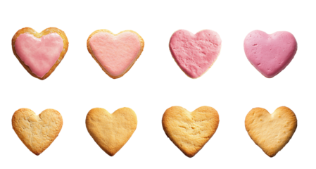 heart shaped cookie set