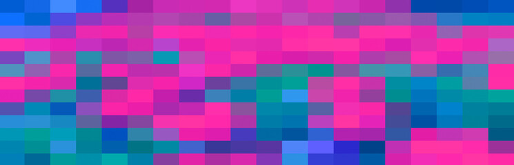 abstract pixelate blue pink green rectangular pixel grid colorful mosaic pattern background