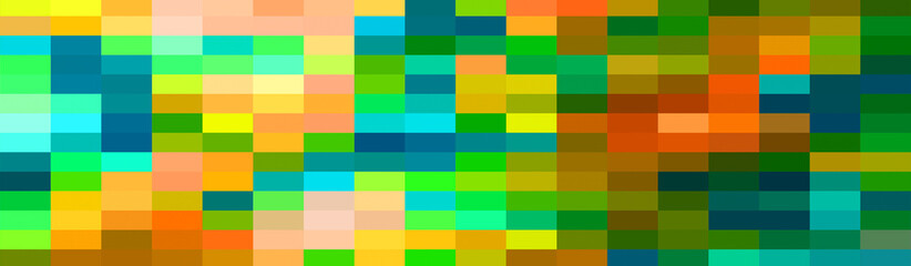abstract colorful pixelate rainbow color pixels rectangular grid mosaic pattern background
