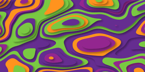 Abstract modern wavy layers composition papercut background vector. 3D abstract paper art style, flyers poster.