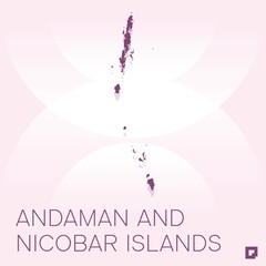 Andaman and Nicobar Islands vector map, Vector map of Andaman and Nicobar Islands, editable eps, AI files, Vector illustration of Andaman and Nicobar Islands vector map	
