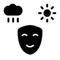 Bipolar Disorder Solid Icon