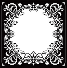 art nouveau style vector frame