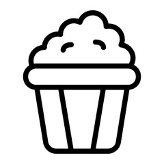 Popcorn Line Icon