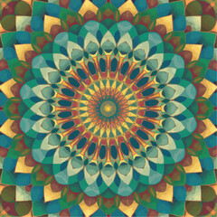 luxury ornamental mandala design background in gold color