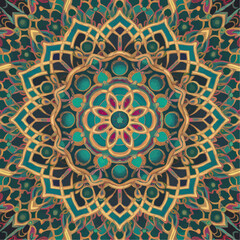 luxury ornamental mandala design background in gold color