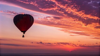Obraz premium hot air balloon at sunset