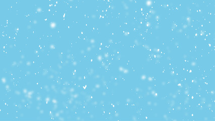 Random falling snow flakes wallpaper. Snowfall dust freeze granules. 