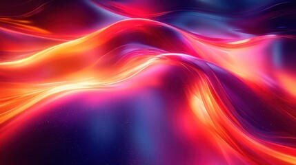Obraz premium Mesmerizing Abstract Fluid Waves of Vibrant Color and Light