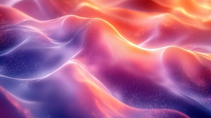 Fototapeta premium Mesmerizing Cosmic Dance of Vibrant Lights and Waves in Ethereal Digital Canvas