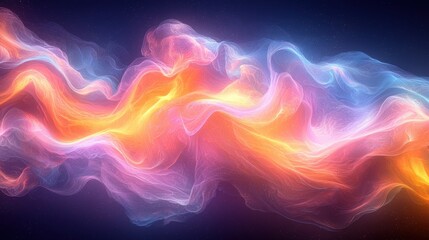 Obraz premium Mesmerizing Cosmic Flames Swirling Energies of the Digital Realm