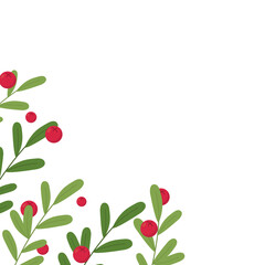 Christmas Leaves Corner