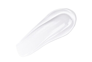 smear cream gel texture on a white background