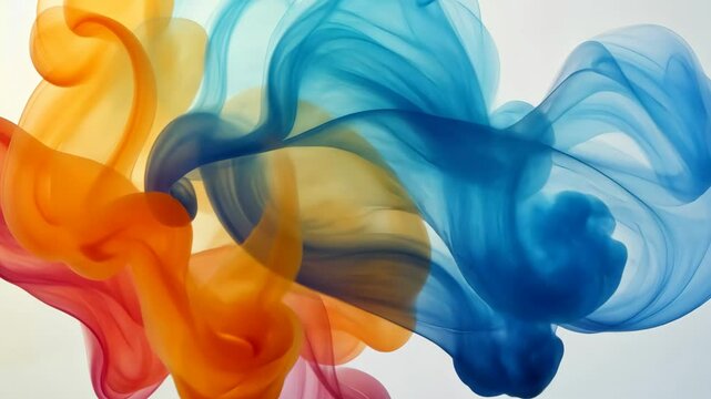 Colorful abstract smoke art with vibrant swirls