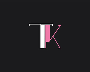 creative letter TK logo design template
