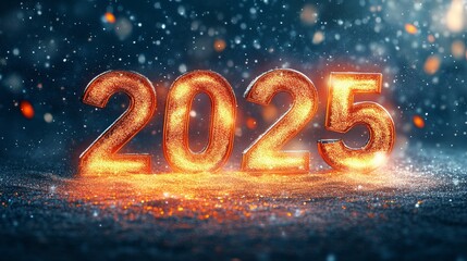 Happy new year 2025 background concept