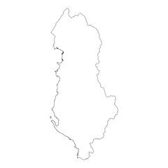 Albania blank outline map