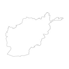 Afghanistan blank outline map