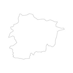 Andorra blank outline map