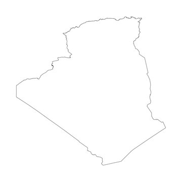 recommend clip art: Algeria blank outline map