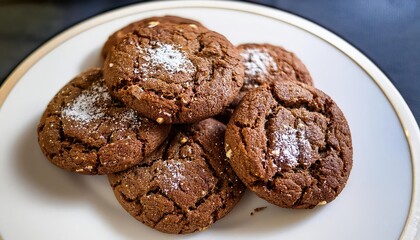 Soft chocolate cookies with a marshmallow center, drizzled with white chocolate for extra indulgence.