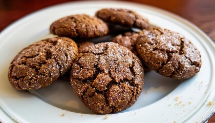 Nutty chocolate cookies with roasted almonds, providing a crunchy texture and rich flavor.