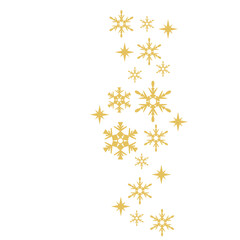 Gold Snowflake with Stars