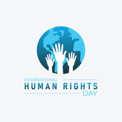 Human rights day is observed every year on december 10. Vector illustration on the theme of international human rights day