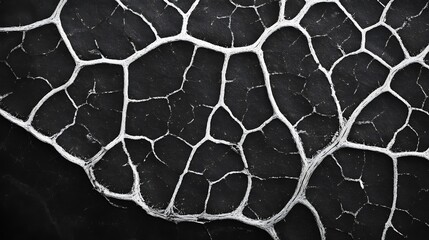 Abstract Black And White Leaf Vein Pattern
