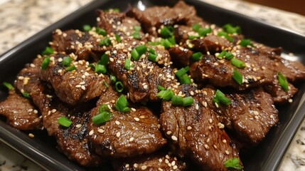 Delicious Korean Bulgogi: Grilled Marinated Beef Cubes