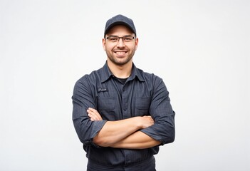 portrait of a smiling mechanic