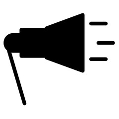 Loud Megaphone News Glyph Icon