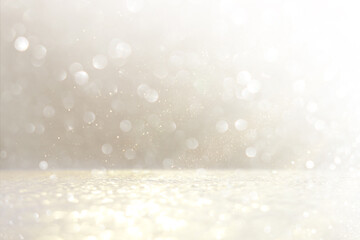 Abstract background of soft focus bokeh lights