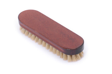 Wooden shoe shine polish brush