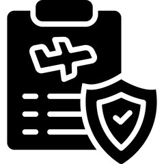 Fototapeta premium travel insurance icon